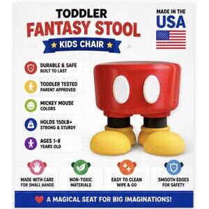 Toddler Fantasy Chair Mickey Mouse Fan Art Colors 1-8 Yrs Safe Durable USA Made